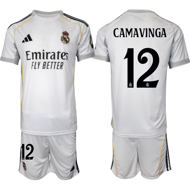 Men 2025-2026 Club Real Madrid home White 12 Soccer Jersey